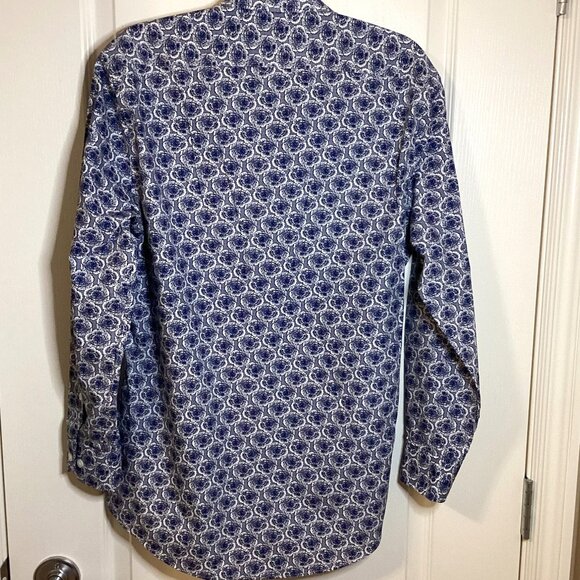 Black Brown 1826 Men's Slim Fit Long Sleeve Button Down Shirt Egyptian Cotton - Picture 5 of 7